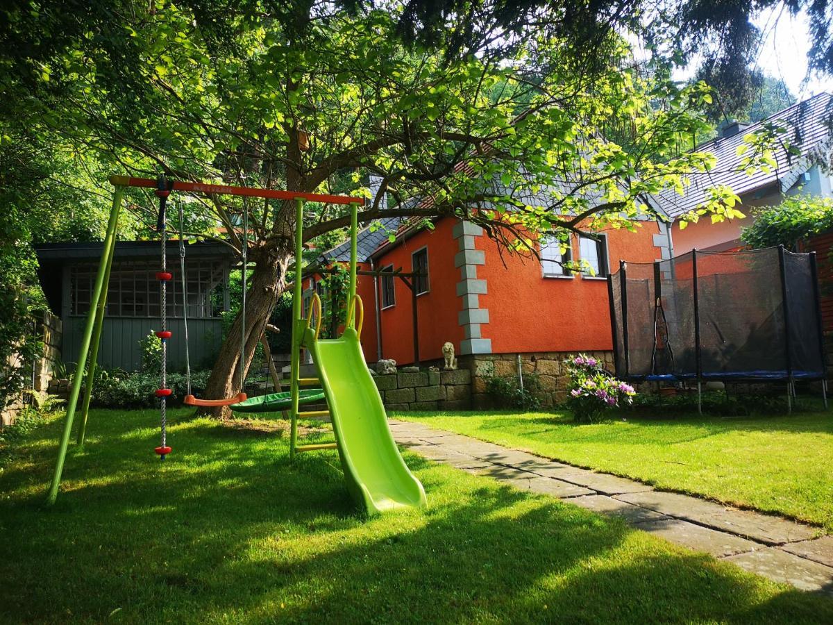 Ferienhaus Franz - an der Elbe, mit großem Garten Pirna Exterior foto
