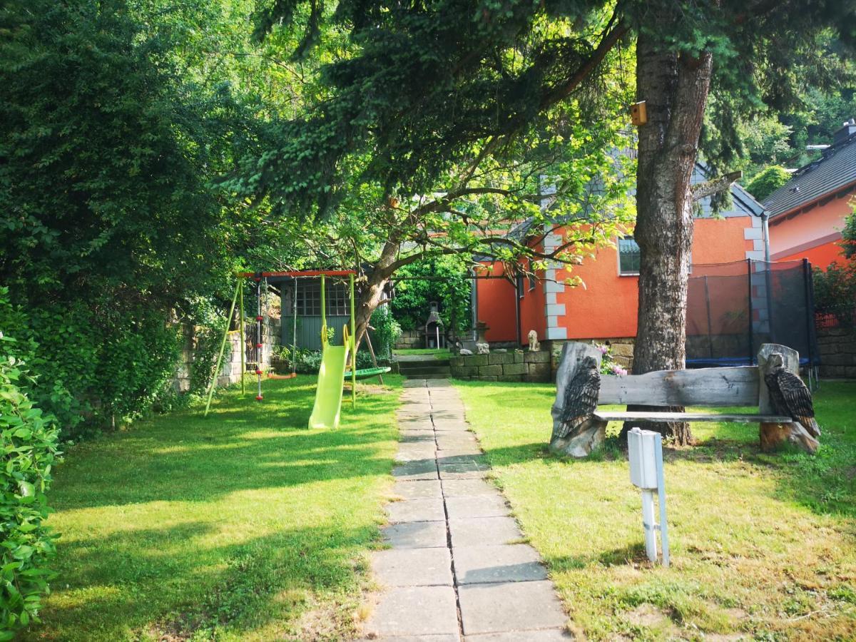 Ferienhaus Franz - an der Elbe, mit großem Garten Pirna Exterior foto